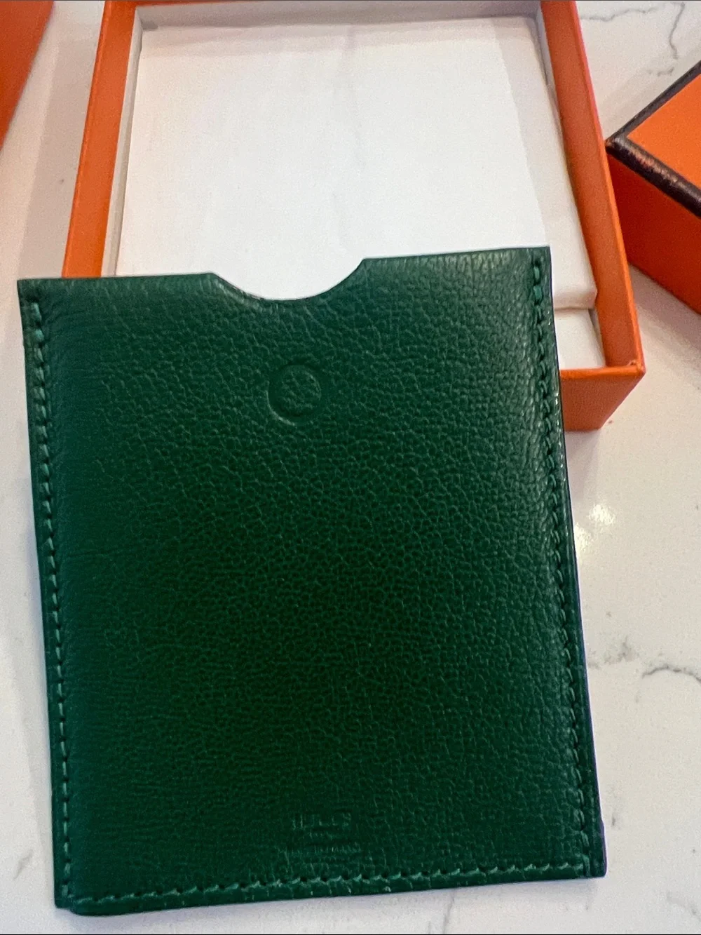 Hermes black leather